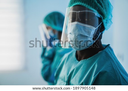 Similar – Image, Stock Photo research and science doctor student people