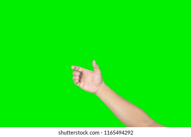 Men hand on green background - Powered by Shutterstock