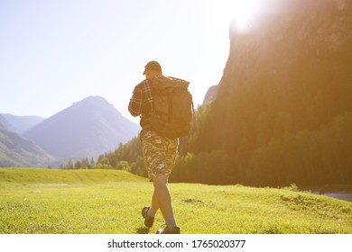 men hiking in the mountains
