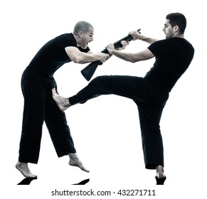 Men Krav Maga Fighters Fighting Isolated Stock Photo 388053019 ...