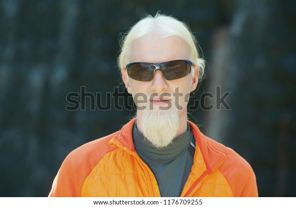Men Long Blonde Hair Beard Front Stock Photo Edit Now 1176709255