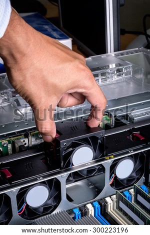 men maintenance cooling system of computer server