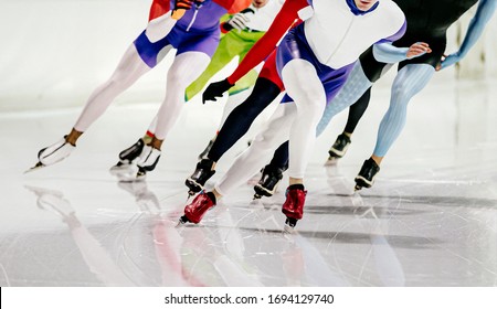 Men Mass Start Race Of Speed Skating Competition