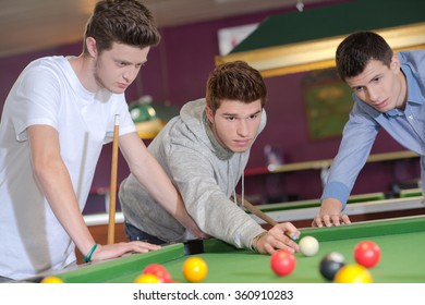 Men Playing Pool