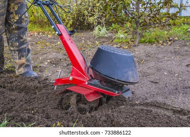 Men Plowing Land Motoblock Stock Photo (Edit Now) 733886122