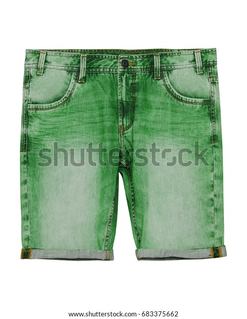 green denim shorts mens