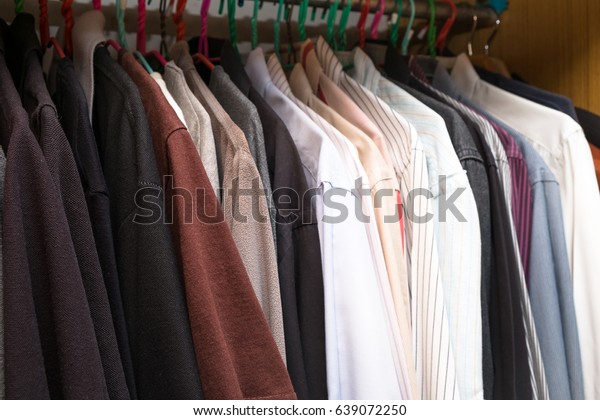 Men Simple Clothing Wardrobe Many Kind Stock Photo Edit Now