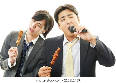 Men Singing Karaoke