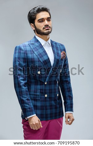 Similar – Attractive man in the street wearing british elegant suit