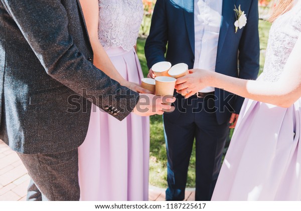 Men Suits Women Dresses Cheering Paper Stock Photo Edit Now