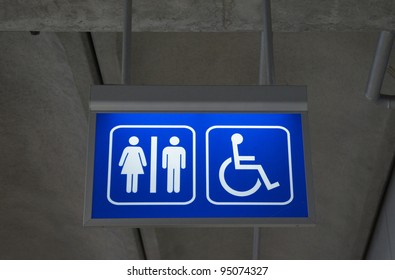 61 Men And Women Toilet Sign With An Arrow Showing Direction Images ...