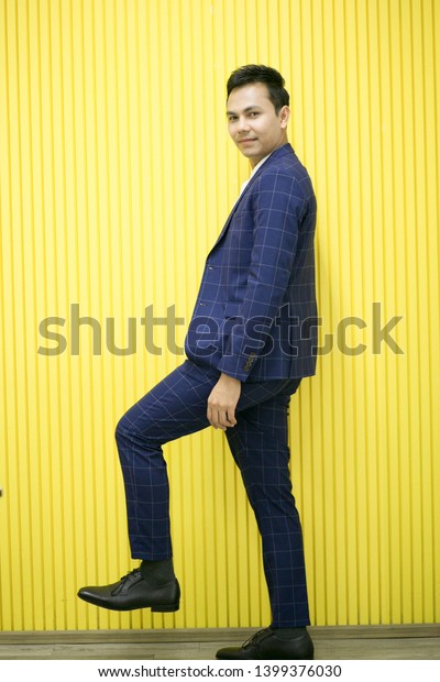 Men Work Clothes Showing Gestures Relaxed Stock Photo Edit Now