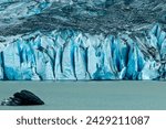 Mendenhall Glacier in Juneau, Alaska has blue coloration and from blue ice.