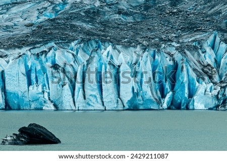 Mendenhall Glacier in Juneau, Alaska has blue coloration and from blue ice.