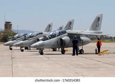 Mendoza, Argentina, December 15, 2010.
Flight Line For FMA IA 63 Pampa Aircraft, Of The Argentine Air Force At Mendoza Air Base.