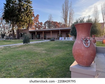 Mendoza, Argentina - Jun 10th 2022: External View Of The Olive Oil Company Laur, Number One In The World Ranking In Olive Oils. Mendoza, Argentina