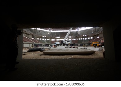 MENDOZA, ARGENTINA, June 10, 2015. Aconcagua Arena, Construction Of A Sports Stadium With A Capacity Of 8,500 People. General San Martín Park, Ciudad De Mendoza. Foto: Axel Lloret.