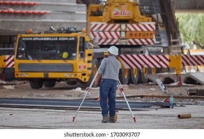 MENDOZA, ARGENTINA, June 10, 2015. Aconcagua Arena, Construction Of A Sports Stadium With A Capacity Of 8,500 People. General San Martín Park, Ciudad De Mendoza. Foto: Axel Lloret.