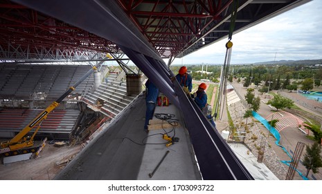 MENDOZA, ARGENTINA, June 10, 2015. Aconcagua Arena, Construction Of A Sports Stadium With A Capacity Of 8,500 People. General San Martín Park, Ciudad De Mendoza. Foto: Axel Lloret.