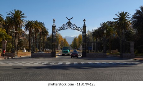 MENDOZA, ARGENTINE, August 06, 2018. Gates Of The General San Martín De Mendoza Park, The Gates, From 1907 Define The Entrance To The Park, General San Martin Park Of Mendoza City, Foto: Axel Lloret