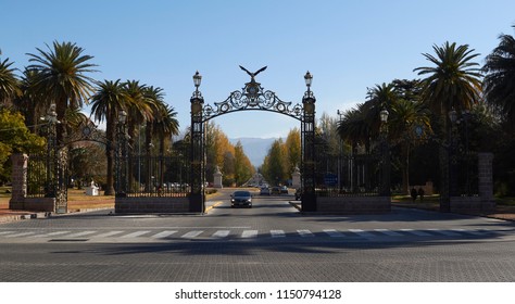 MENDOZA, ARGENTINE, August 06, 2018. Gates Of The General San Martín De Mendoza Park, The Gates, From 1907 Define The Entrance To The Park, General San Martin Park Of Mendoza City, Foto: Axel Lloret