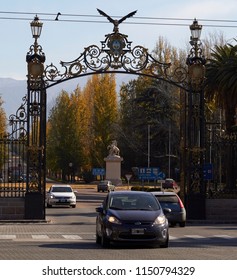 MENDOZA, ARGENTINE, August 06, 2018. Gates Of The General San Martín De Mendoza Park, The Gates, From 1907 Define The Entrance To The Park, General San Martin Park Of Mendoza City, Foto: Axel Lloret