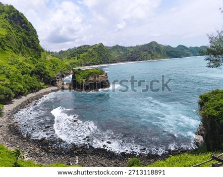 Menganti Beach, Indonesia, Central Java is very beautiful