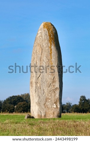 The menhir of Champ-Dolent is located in Dol-de-Bretagne in the French department of Ille-et-Vilaine. With its 9.30 meters high, it is one of the tallest standing menhirs in Brittany.