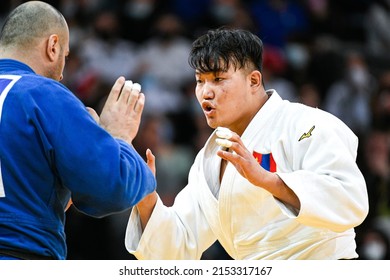 Men's +100 Kg, Tsetsentsengel Odkhuu Of Mongolia Competes During The Paris Grand Slam 2022, IJF World Judo Tour On February 6, 2022 At Accor Arena In Paris, France.