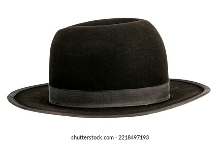 Mens Amish Hat Isolated On White