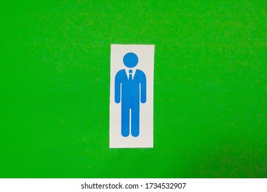 Men's Bathroom Sign Green Screen