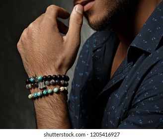 Men`s Beaded Bracelet.