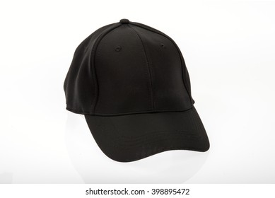 Men's Black Golf Cap On White Background