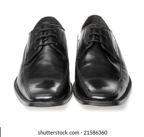 Men's Black Leather Dress Shoes