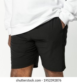 Men's Black Shorts Basic Apparel