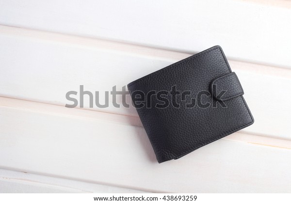 Mens Black Wallet Money Cash Wooden Stock Photo (Edit Now) 438693259