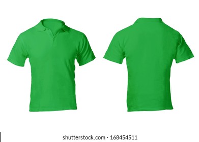 collar t shirt green