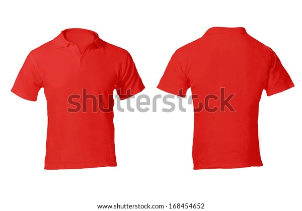 plain red polo shirt