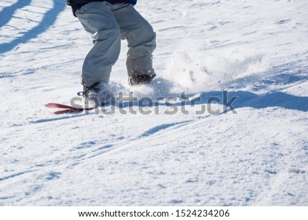 Similar – Tiefschnee Skifahren Sport