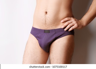 Men's Briefs Underwear On A White Background