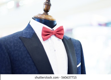 Men's Business Suit In Modern Shopping Mall