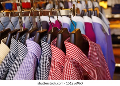 Mens Clothes In A Retail Shop