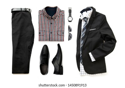 Mens Clothing Set Black Shoes Watch Stock Photo 1450891913 | Shutterstock