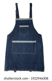 Men's Denim Apron On White Background