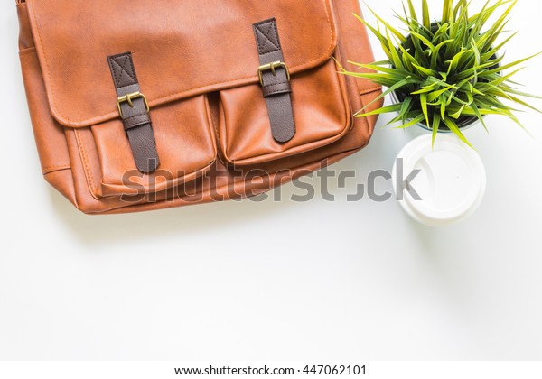 Mens Fashion Leather Bag Tree Decoration Stock Photo Edit Now