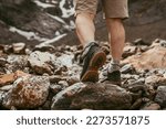 mens footsteps in the mountains