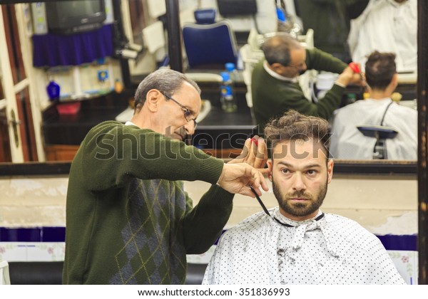 Mens Haircut Barber Shop Marrakech Morocco Stock Photo Edit Now