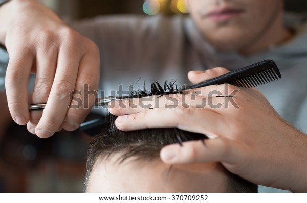 Mens Hairstyling Haircutting Barber Shop Hair Stock Photo (Edit Now