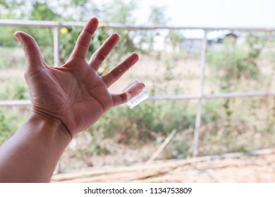 men's hands with ice - Shutterstock ID 1134753809