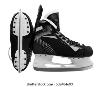 Men's Hockey Skates Isolated On White Background